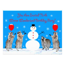 Winter Wonderland Birthday Party Invitation
