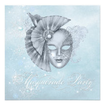 Winter Wonderland Masquerade Party Invitations