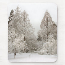 Winter Wonderland Mousepad Snow Forest Gifts