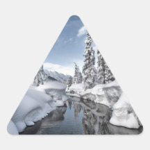 Winter wonderland triangle stickers