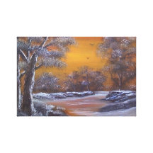 Winters Glow Gallery Wrapped Canvas