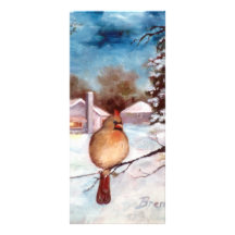 Winters Serenity Cardinal Rack Card