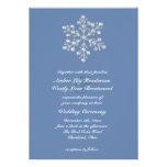 Wintery Crystal Snowflake Wedding Invitation 2
