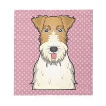 Wire Fox Terrier Cartoon Memo Note Pads