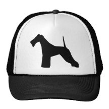 Wire Fox Terrier silhouette Trucker Hat