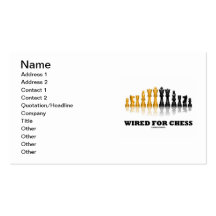 Wired For Chess (Reflective Chess Set) Business Card Templates