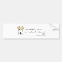 WireFoxTerrierSisterYellow Bumper Sticker