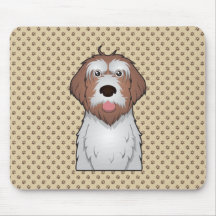 Wirehaired Pointing Griffon Cartoon Mouse Pad