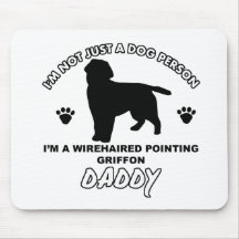 WIREHAIRED POINTING GRIFFON dog designs Mouse Pad