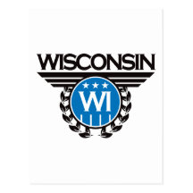 Wisconsin Crest Design Postcard