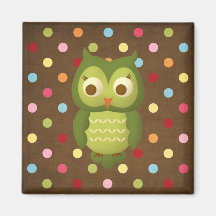 Wise Owl Refrigerator Magnets