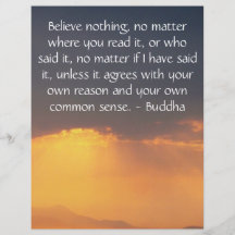 Wise Words of Wisdom from the Buddha quote Custom Flyer