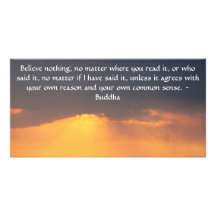 Wise Words of Wisdom from the Buddha quote Personalized Photo Card