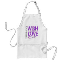 Wish Hope Love Cure Pancreatic Cancer Apron
