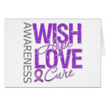 Wish Hope Love Cure Pancreatic Cancer Greeting Cards