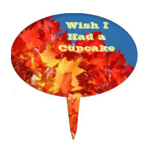 Wish I had a Cupcake dessert toppers Autumn Leaves