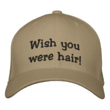 Wish you were hair! hAT Embroidered Hat