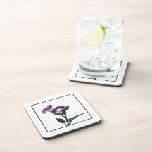 Wishbone Flower Cork Coasters