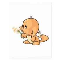 Wishing orange Kacheek postcards