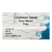 wispy blue hotrod flames business cards
