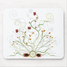 Wispy Summer Flowers Mousepad