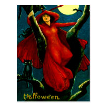 Witch & Black Cats Postcards