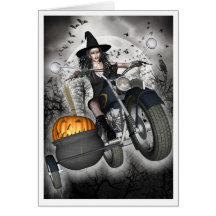 Witch Card - Biker Witch