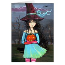 Witch Halloween Card Note Card