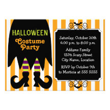 Witch Halloween Costume Party Invitation