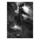 Witch on Her Broomstick Custom Announcement