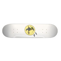 witch on moon skateboard