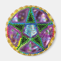 Witch Pentagram Refrigerator Magnet