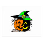 Witch Pumpkin Postcard
