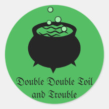 Witches Brew Round Stickers