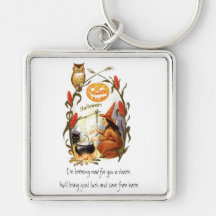 Witches Brew Vintage Halloween Key Chain