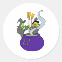 Witches brewing potion stickers