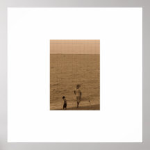 "With Daddy" Beach Art Print