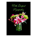 With Deepest Sympathy, Stargazer Lily Bouquet Cards