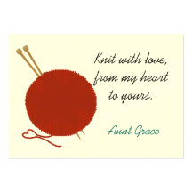 With Love Knitter's Hang Tag Business Card Template