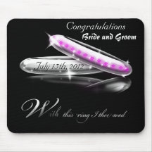 With This Ring I Thee Wed Bride & Groom Mousepad