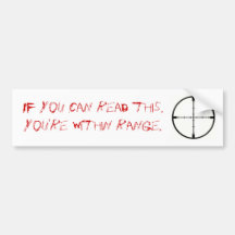 Within Range Bumper Stickers