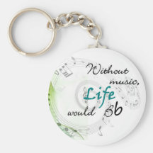Without Music, Life Would Bb... Key Chain