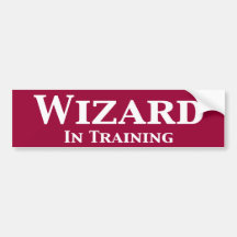 Wizard In Training Gifts Bumper Sticker