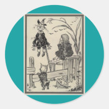 Wizard of Oz Dorothy and the Scarecrow Sticker