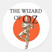 Wizard of Oz Tin Man Strickers Round Sticker