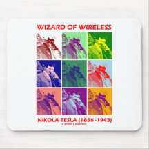 Wizard Of Wireless (Nikola Tesla Nine Pictures) Mouse Mats