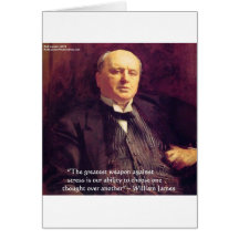 Wm James "Curing Stress" Wisdom Quote Gifts Card