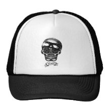 W'nR'n Scroll Sugar Skull Mother Trucker Cap Mesh Hats