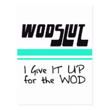 WODSLUT crossfit Postcards