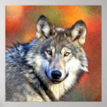 Wolf Art Painting Print